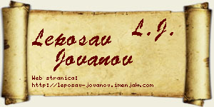 Leposav Jovanov vizit kartica